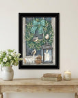 Winter Wreath 2 Black Framed Wall Art