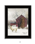 Winter Coat 2 Black Framed Print Wall Art
