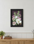 Wild For Plum Bouquet 3 Black Framed Print Wall Art