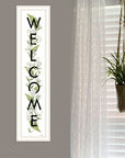 Welcome Sign II 4 White Framed Print Wall Art