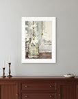 White Blossoms 1 White Framed Print Wall Art