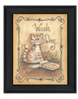 Wash Day 2 Black Framed Print Laundry Wall Art