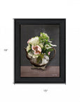 Vintage Floral Tea Pot 1 Black Framed Print Kitchen Wall Art