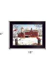 Winter Friends 1 Black Framed Print Wall Art