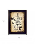 We Go Together I Black Framed Print Wall Art