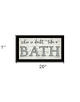 When in Doubt Take a Bath Black Framed Print Bathroom Wall Art