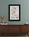 Who You Think You Are 3 Black Framed Print Wall Art
