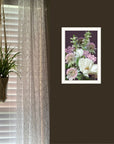 Wild For Plum Bouquet 1 White Framed Print Wall Art
