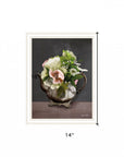 Vintage Floral Tea Pot 2 Black Framed Print Kitchen Wall Art