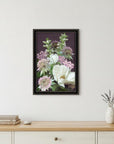 Wild For Plum Bouquet 2 Black Framed Print Wall Art