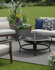 Black Steel Round Wood Burning Fire Pit