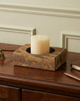 4" Wide Pillar Tabletop Pillar Candle Holder