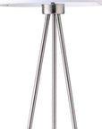 59" White Tripod Floor Lamp With White Drum Shade