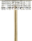 65" Gold And White Novelty Floor Lamp With White Fabric Drum Shade