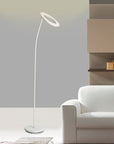 73" White LED Torchiere Floor Lamp With White