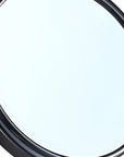 9" Black Round Metal Framed Makeup Shaving Tabletop Mirror