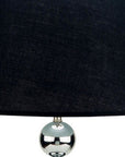 Silver Bauble Table Lamp with Black Shade
