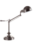 Silver Metal Swing Arm Table Lamp