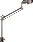 Silver Metal Swing Arm Table Lamp