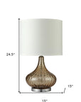 Brown Textured Glass Table Lamp