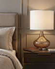 Brown Textured Glass Table Lamp