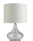 Clear Textured Glass Table Lamp