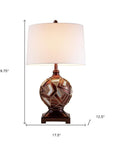 Brown Metallic Mosaic Design Table Lamp