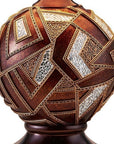 Brown Metallic Mosaic Design Table Lamp