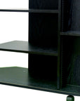 35" Black Open Shelving TV Stand