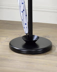 76-Inch-Long Billie Black Tree Coat Rack Walnut Hooks w Umbrella Stand