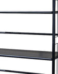49" Black Metal Four Tier Bookcase