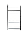 49" Black Metal Four Tier Bookcase