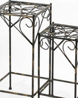 26" Black And Gold Metal Garden Accents Accessories