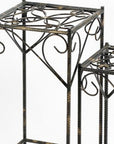 26" Black And Gold Metal Garden Accents Accessories