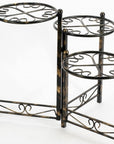 24" Black And Gold Metal Garden Accents Accessories