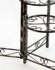 24" Black And Gold Metal Garden Accents Accessories