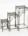 28" Black And Gold Metal Garden Accents Accessories