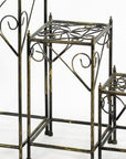 28" Black And Gold Metal Garden Accents Accessories