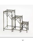 28" Black And Gold Metal Garden Accents Accessories