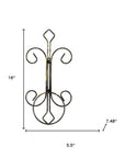 16" Black And Gold Metal Garden Accents Accessories