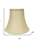 18" Ivory Premium Bell Monay Shantung Lampshade
