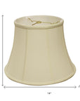 Ivory Monay Shantung Silk Bell Lamp Shade