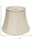 White Monay Shantung Silk Bell Lamp Shade