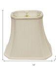 White Monay Shantung Silk Bell Lamp Shade