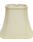 16" Ivory Slanted Rectangle Bell Monay Shantung Lampshade
