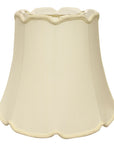 16" Ivory Empire Slanted Cylinder Scroll Edge Silk Lampshade