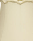 16" Ivory Empire Slanted Cylinder Scroll Edge Silk Lampshade