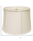 White Linen Drum Lamp Shade