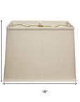 16" Off White Throwback Rectangle Linen Lampshade