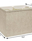 18" Cream Throwback Rectangle Linen Lampshade